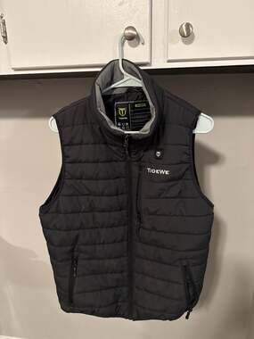 TideWe Men's Lightweight Heated Puffer Vest - Black